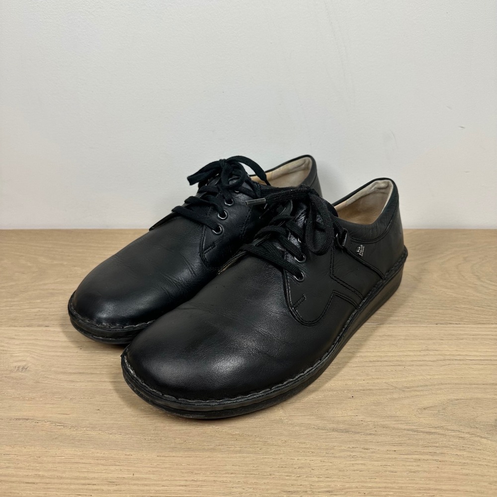 Finn Comfort Oxford Shoes Womens 11 Black Leather Lace Up Comfort Walking